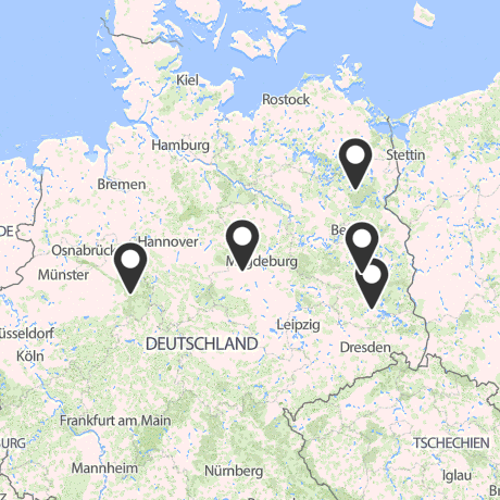 Veranstaltungsorte in Kartenansicht