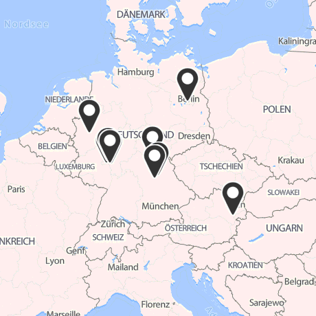 Veranstaltungsorte in Kartenansicht