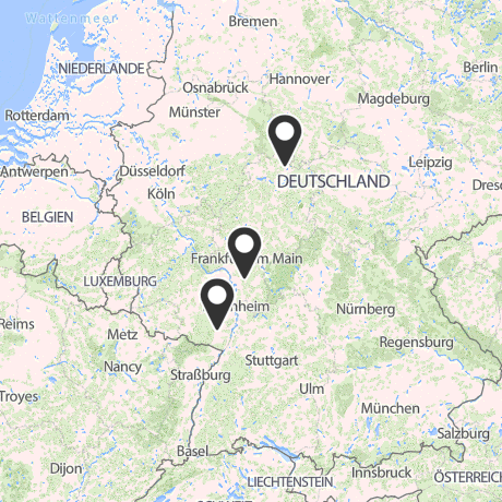 Veranstaltungsorte in Kartenansicht