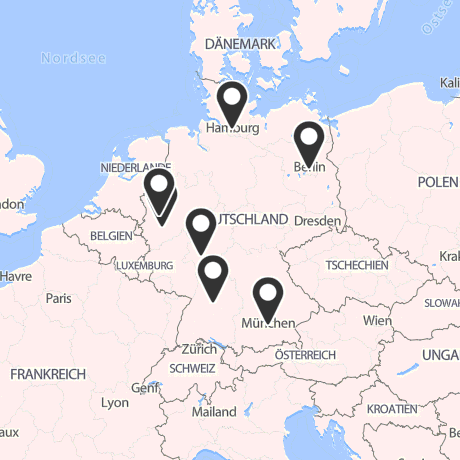 Veranstaltungsorte in Kartenansicht