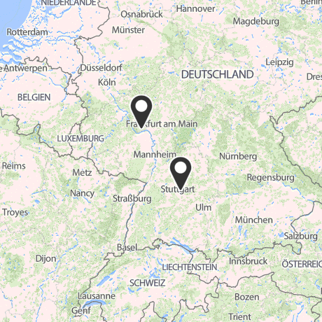 Veranstaltungsorte in Kartenansicht
