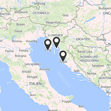 Veranstaltungsorte in Kartenansicht