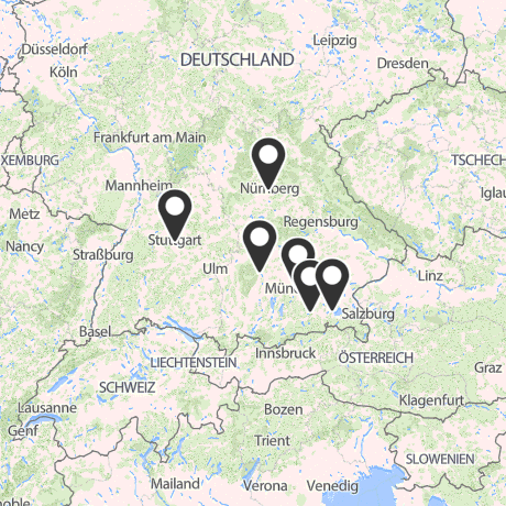 Veranstaltungsorte in Kartenansicht