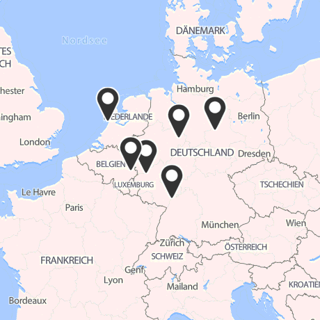 Veranstaltungsorte in Kartenansicht
