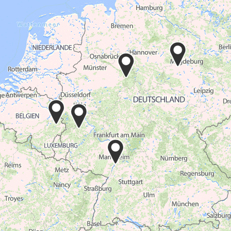 Veranstaltungsorte in Kartenansicht