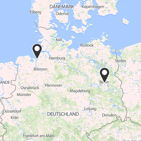 Veranstaltungsorte in Kartenansicht