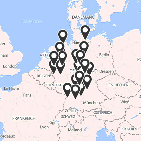Veranstaltungsorte in Kartenansicht