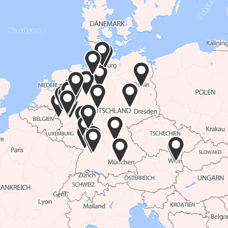 Veranstaltungsorte in Kartenansicht
