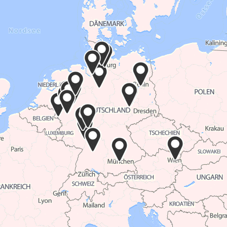 Veranstaltungsorte in Kartenansicht